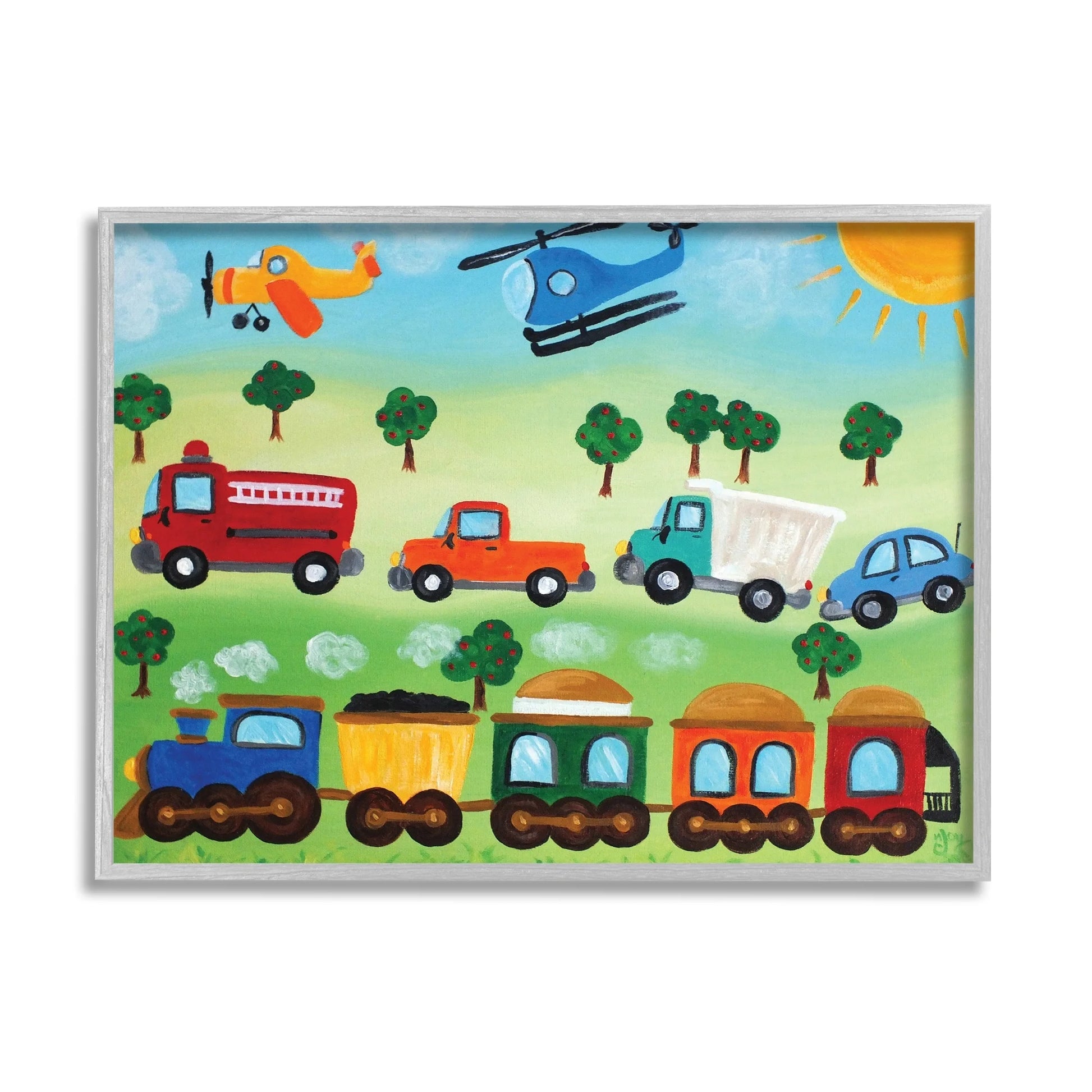 Planes, Trains and Automobiles, 24 X 30,Design by Njoyart