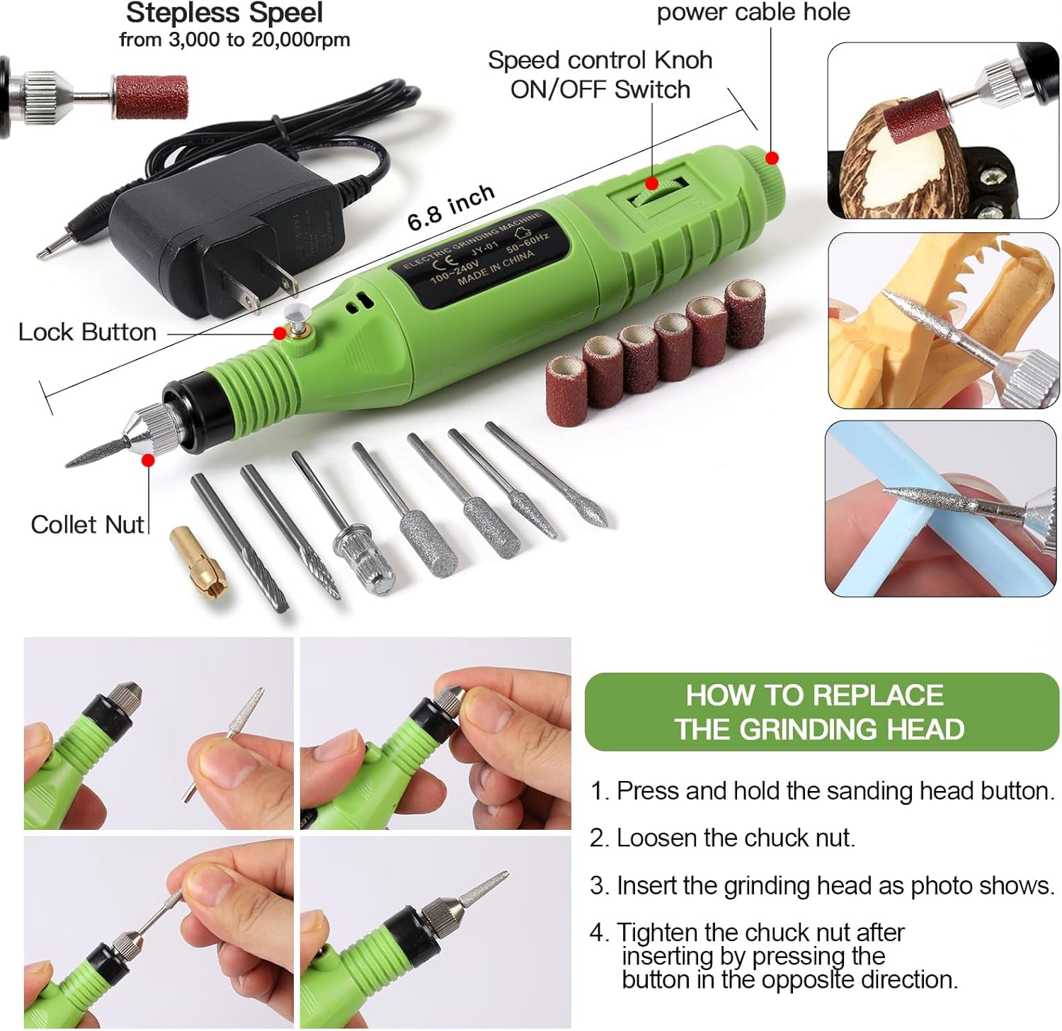 108 Pcs Pro Grade for Model Tool Kits,Hobby Tool Sets,Lncluding Electric Polishing Machine & Tool Box,For Gundam Model Kits,Basic Model Building,Repairing and Remove,Art and Crafts Etc