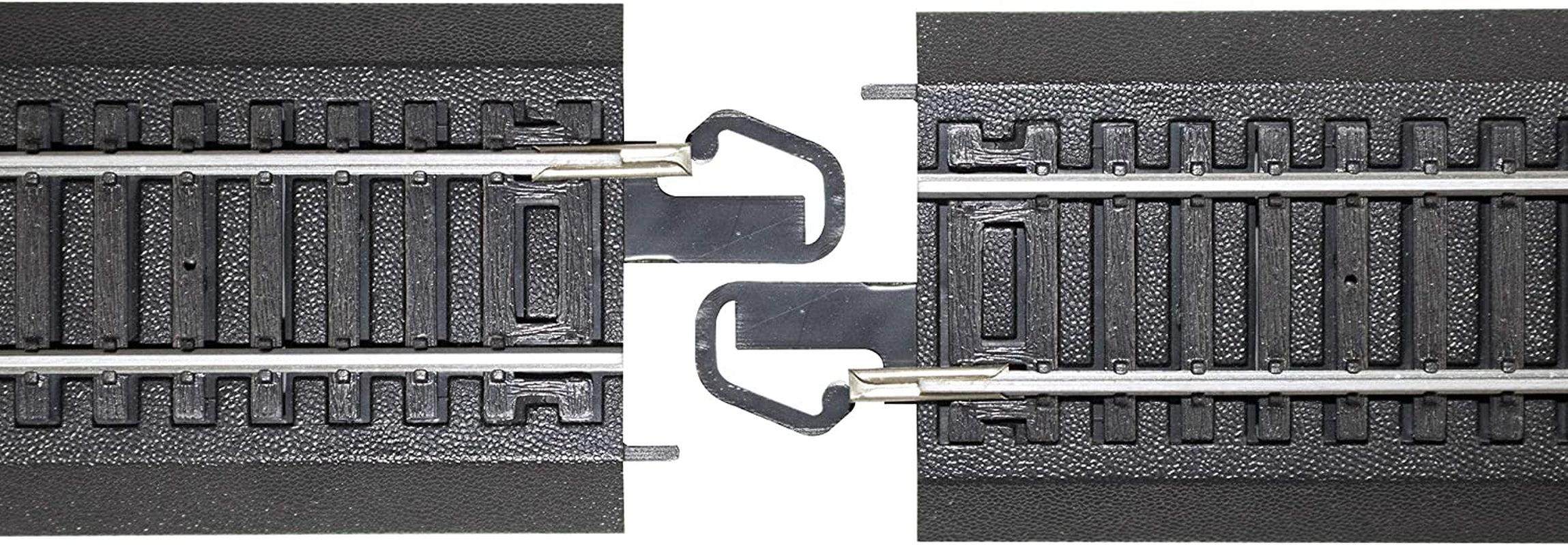 Bachmann Trains Snap-Fit E-Z Track Remote Left Turnout - Steel Alloy Rail with Black Roadbed - HO Scale (1 Card)