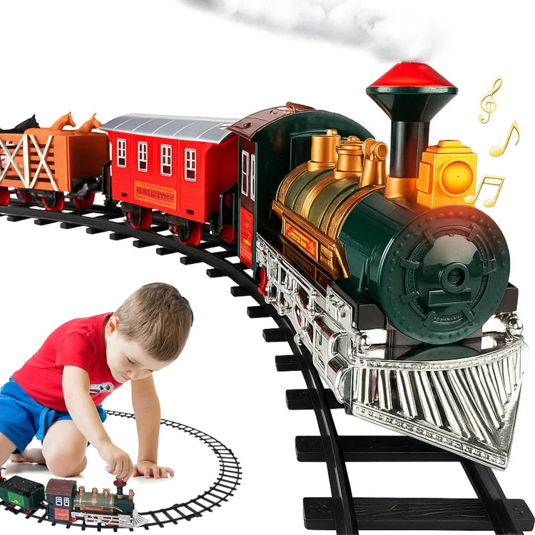 USA Electric Express Train Set for Children Ages 4-8 - Military-Themed Polar Train Model with Helicopter, Tank, Soldiers, and Tracks - Ideal Birthday Gift for Boys Ages 2-4