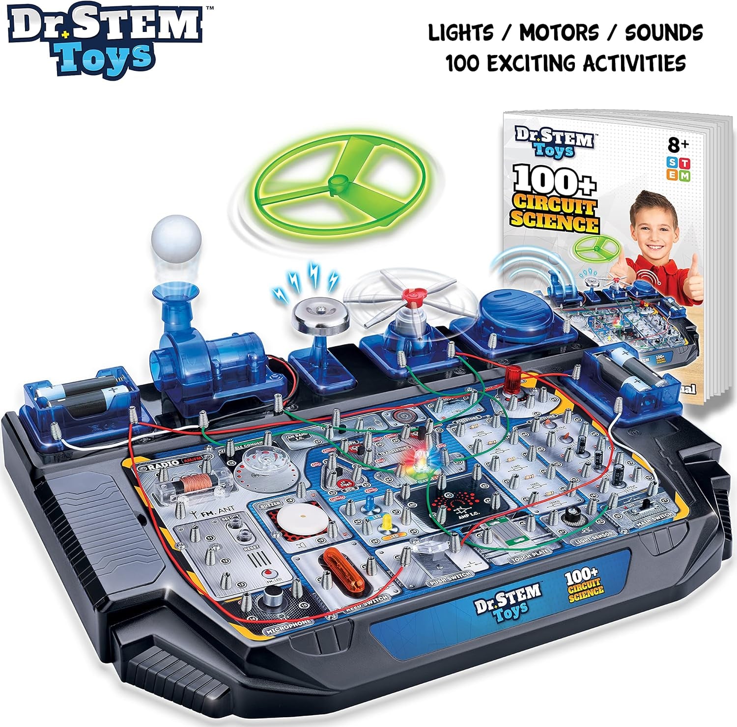 Dr. STEM Circuit Science Kit: Over 100 Engaging Electrical Experiments with Lights, Sounds, and Motion for Ages 8 and Up