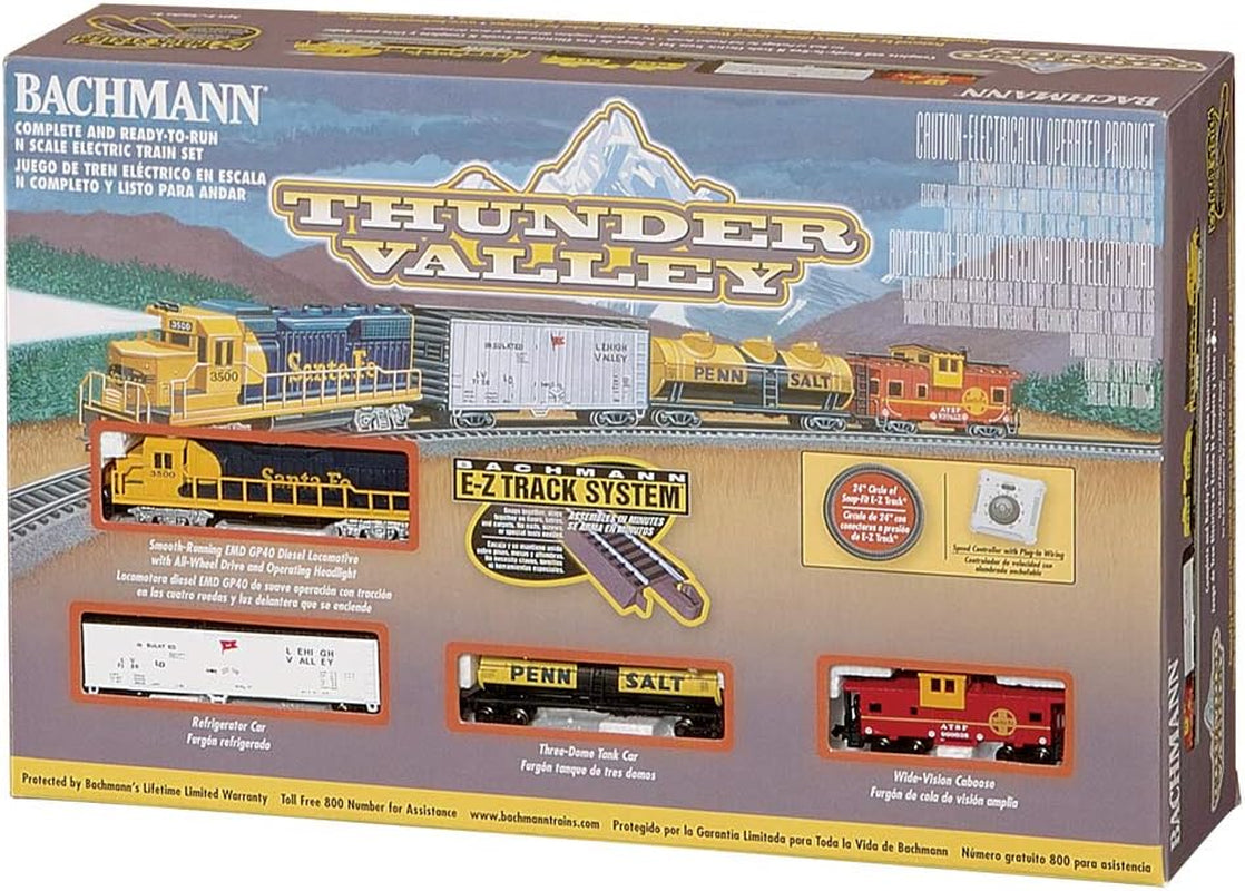 Bachmann Trains Thunder Valley N Scale Ready-to-Run Electric Train Set - Medium Size