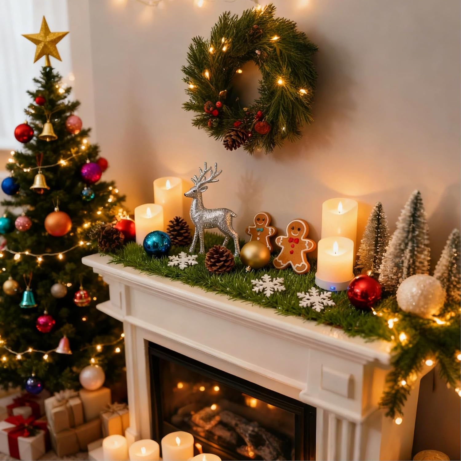 XLX TURF Green Christmas Artificial Grass Table Runner - 12 x 36 Inches for Mantle, Football, Golf Party Decorations, and Centerpieces for Weddings and Baby Showers