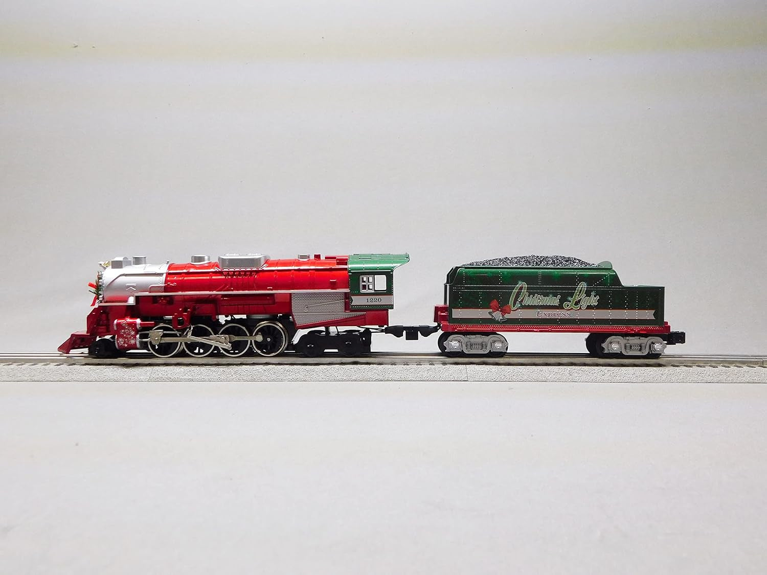 MTH Christmas Light Express LionChief Steam Locomotive O Gauge Model 2123100-E
