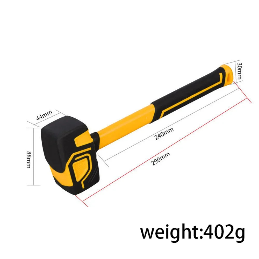Multifunctional Rubber Hammer Ceramic Tile Soft Rubber Tapping Leather Hammer Professional Hand Tools for Construction Workers