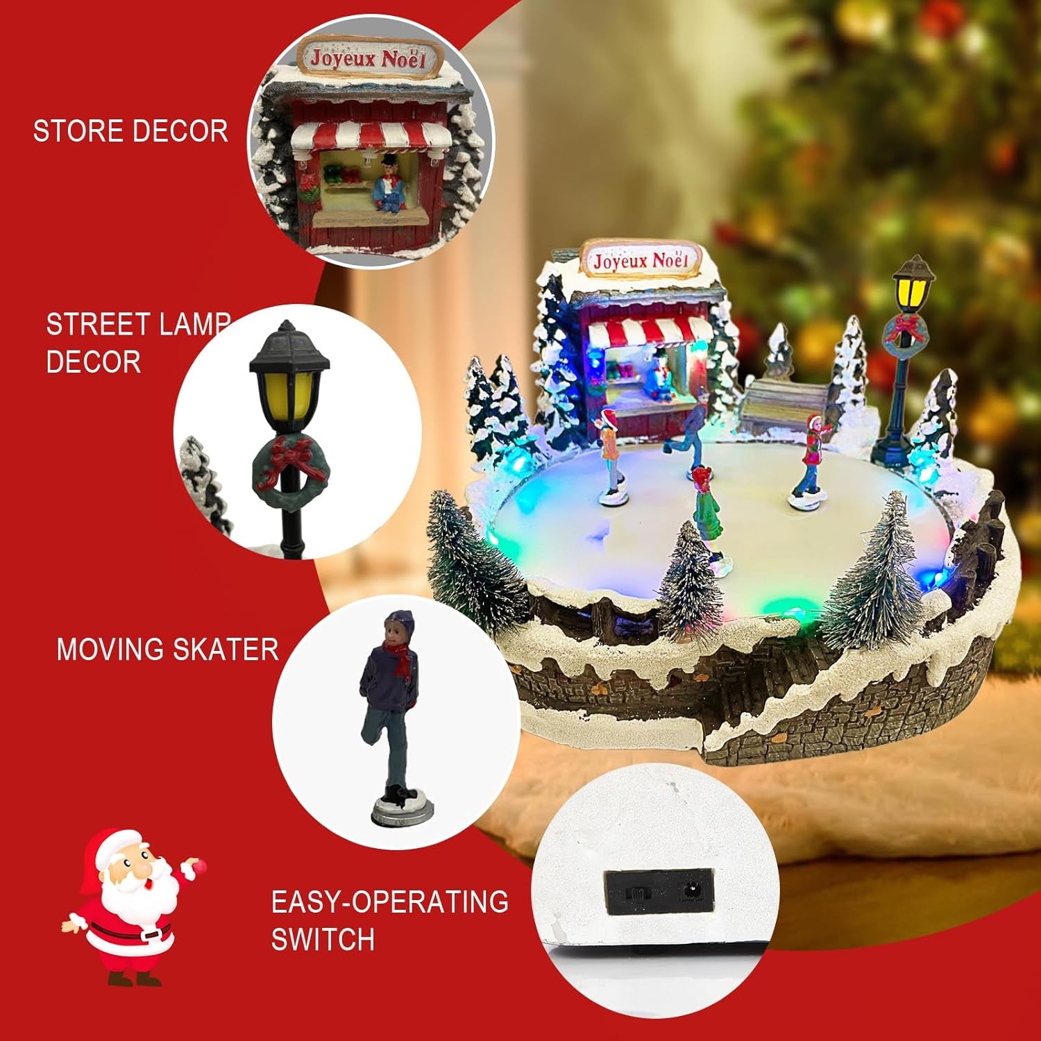 Christmas Village House Collectible with Music Display