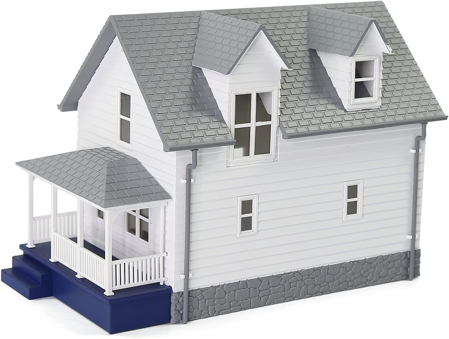 Pre-Assembled Contemporary N Scale Residential House Model for Train Layout Diorama - JZN01 (White)