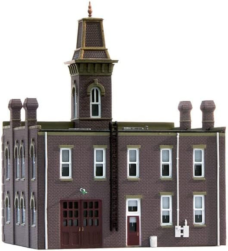 Woodland Scenics BR4934 N Scale Pre-Built Firehouse Model