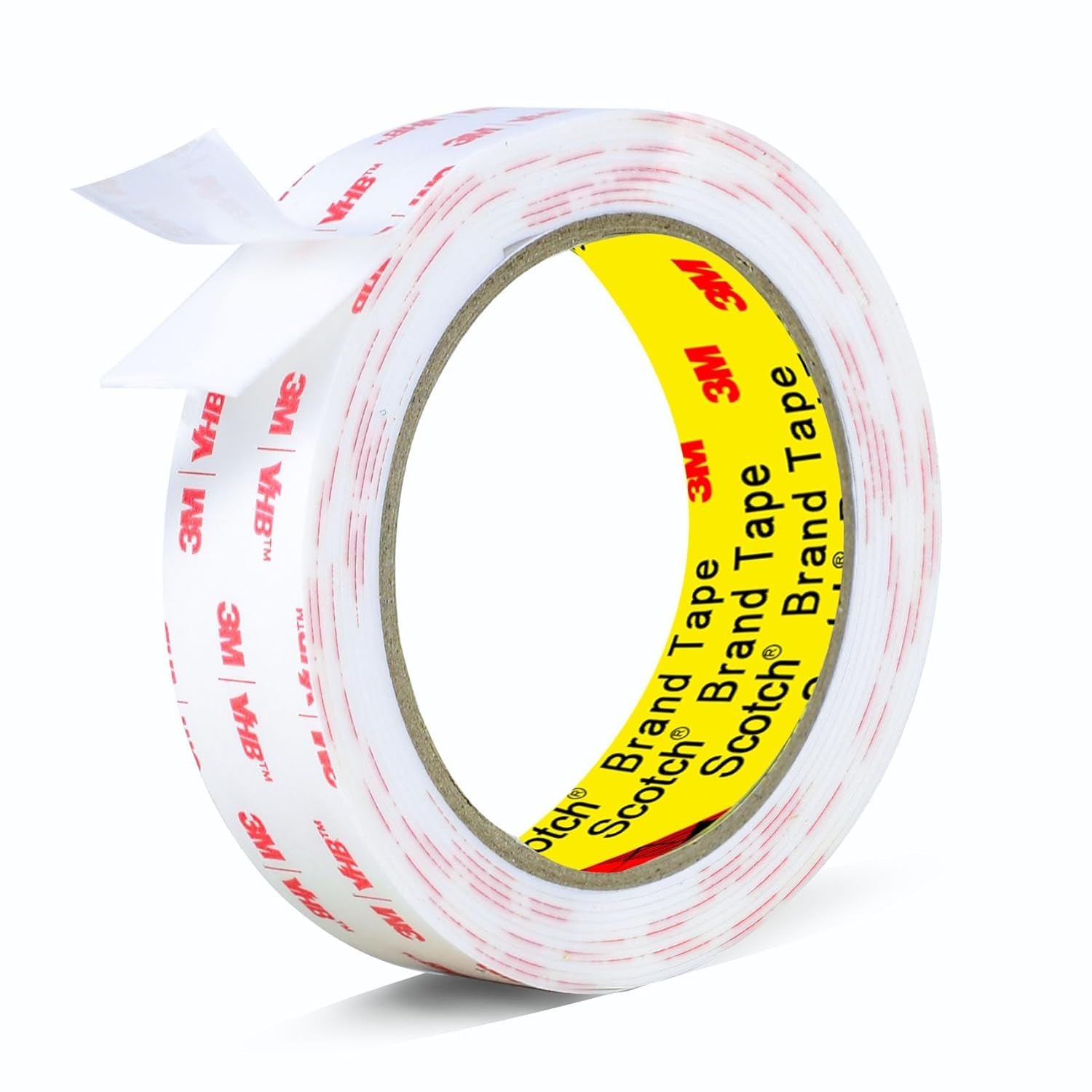 Heavy-Duty Double-Sided Tape (1 inch x 9.85 feet) - Removable Mounting Tape for Walls, White Foam Adhesive Strips for Picture Hanging, Posters, Waterproof Applications, Carpet and Rug Gripping