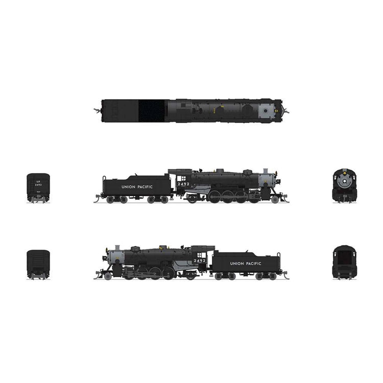 USRA Light Mikado Locomotive 2492 model by BLI Paragon4, detailed N scale model showcasing locomotive features and paint details.