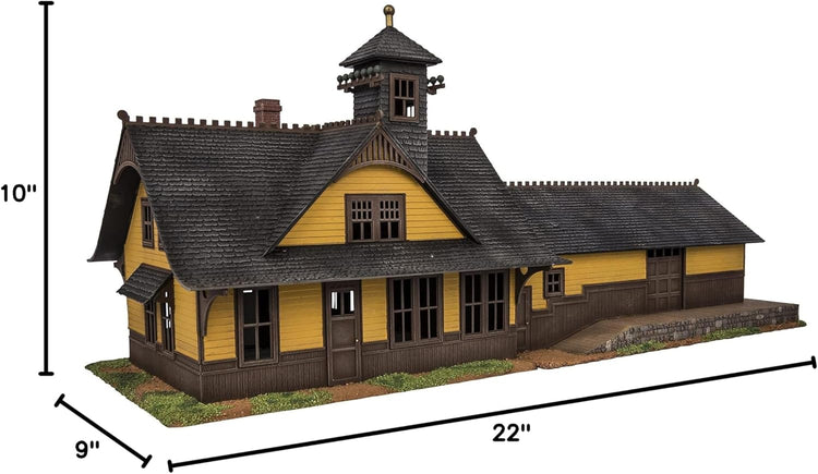 Lionel Rico Rocky Mountain Passenger Train Station Model Kit with detailed building and scenic train station features.