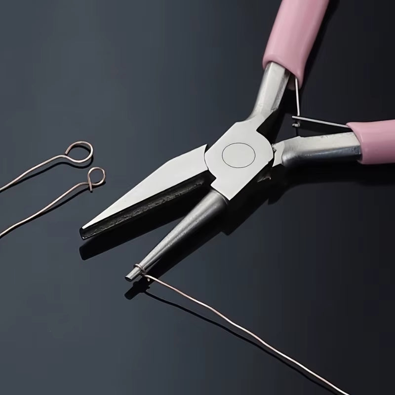 Versatile Mini Wire Wound Pliers - Half Groove & Half Round Nose for DIY Projects