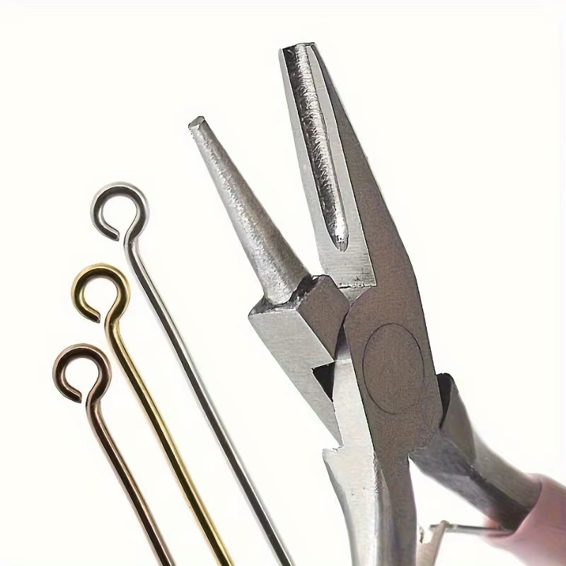 Versatile Mini Wire Wound Pliers - Half Groove & Half Round Nose for DIY Projects