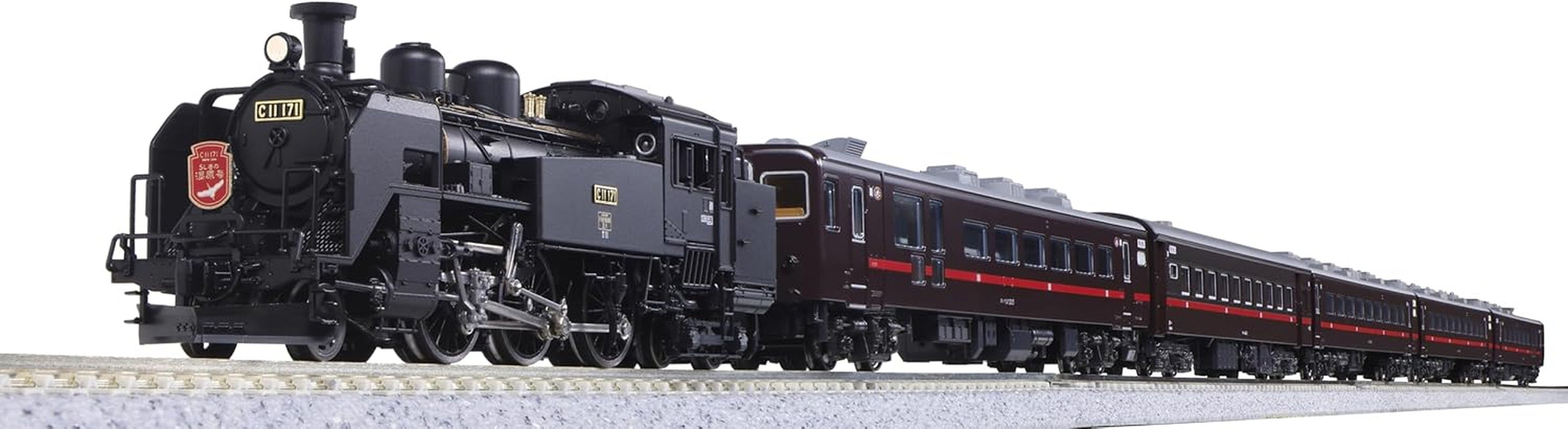 KATO N Gauge C11 171 + 14 Series 500 Series SL Winter Wetland 6-Car Set - Special Edition Railway Model, Item 10-1958, Steam Locomotive