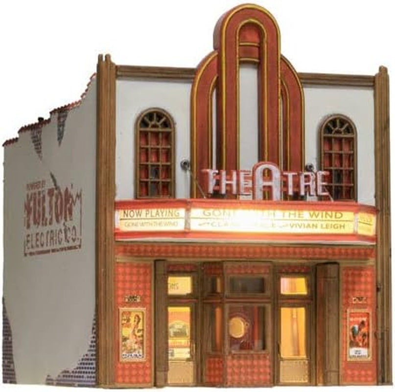 Woodland Scenics BR4944 N Scale Lighted LED Theater - Built and Ready Model