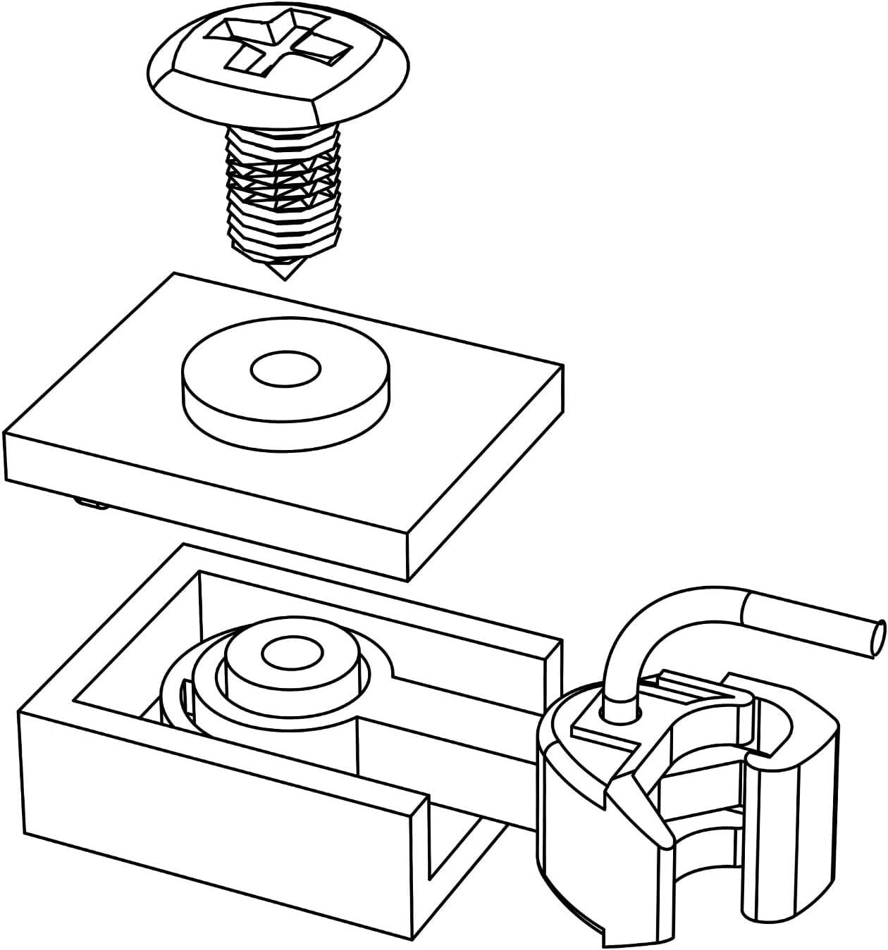6 Pairs of N Scale 1:160 E-Z Mate Magnetic Knuckle Couplers with Box Lid Pocket Cover and Screws for Freight Car Trains