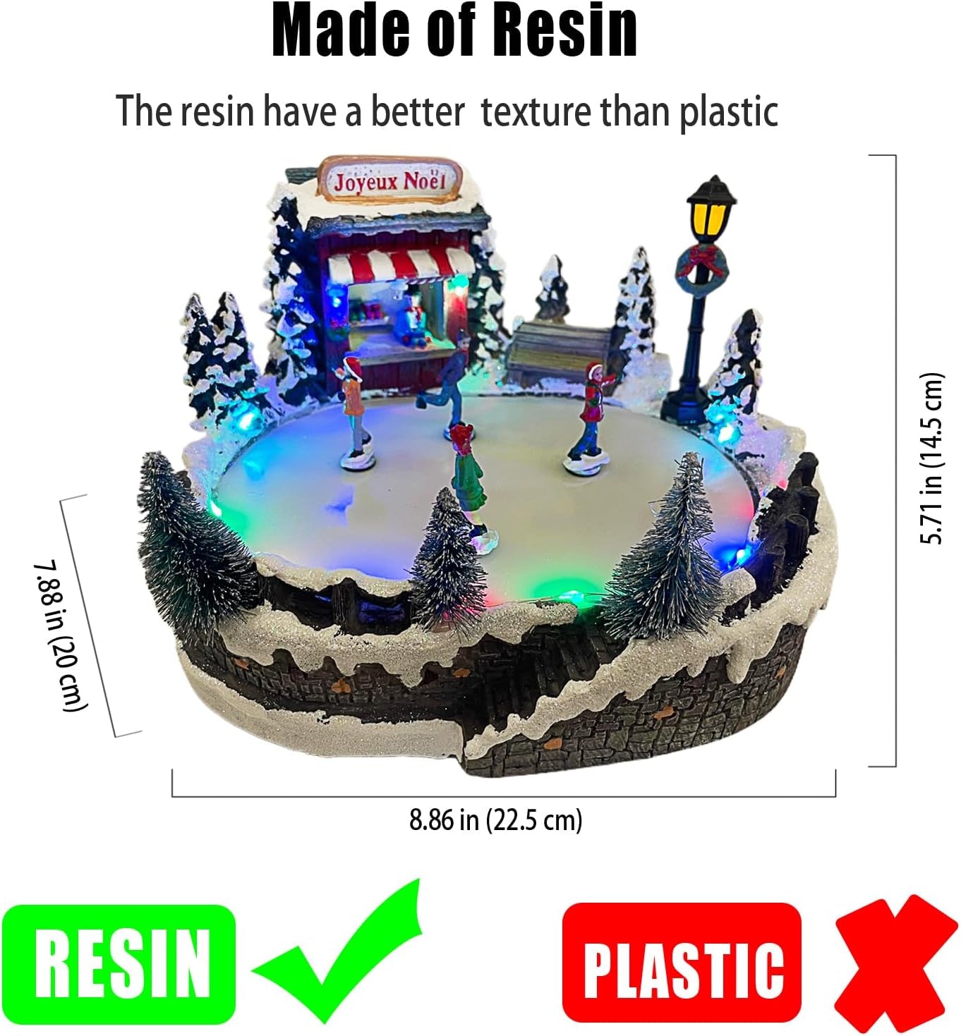 Christmas Village House Collectible with Music Display