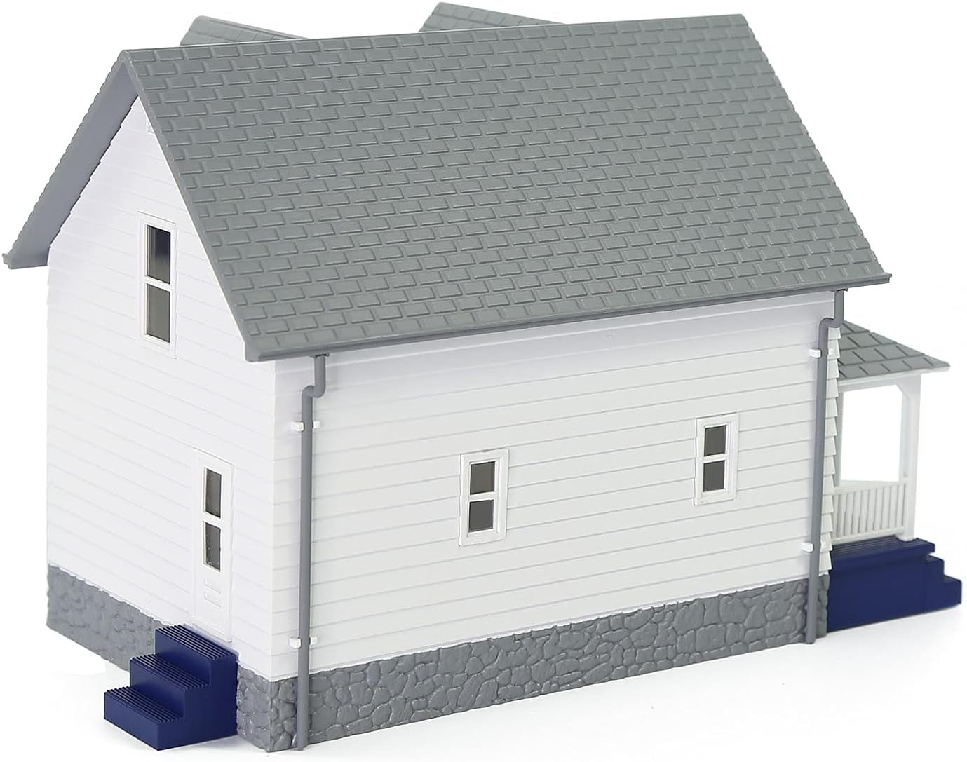 Pre-Assembled Contemporary N Scale Residential House Model for Train Layout Diorama - JZN01 (White)