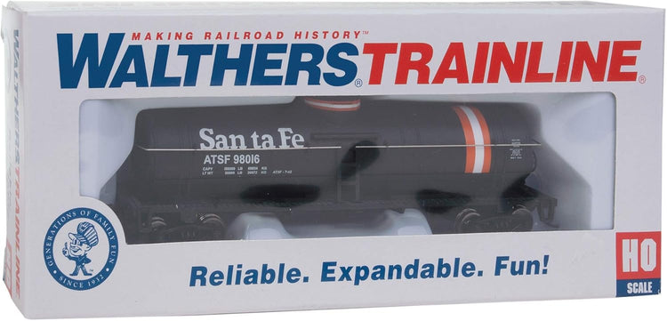 HO scale ready-to-run tank car by BYMRR Train Store, Atchinson, Topeka & Santa Fe