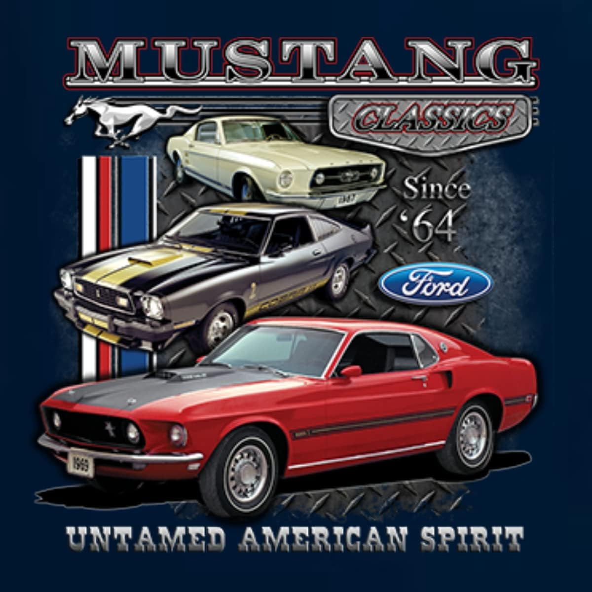 Ford Mustang Classics Men's Graphic T-Shirt - Celebrating the Untamed American Spirit in Cars and Trucks
