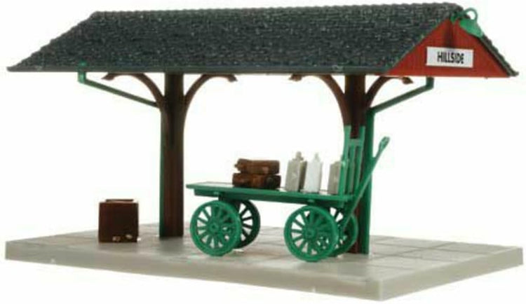 HO scale station platform kit from BYMRR Train Store featuring detailed platform sections for model train layouts.