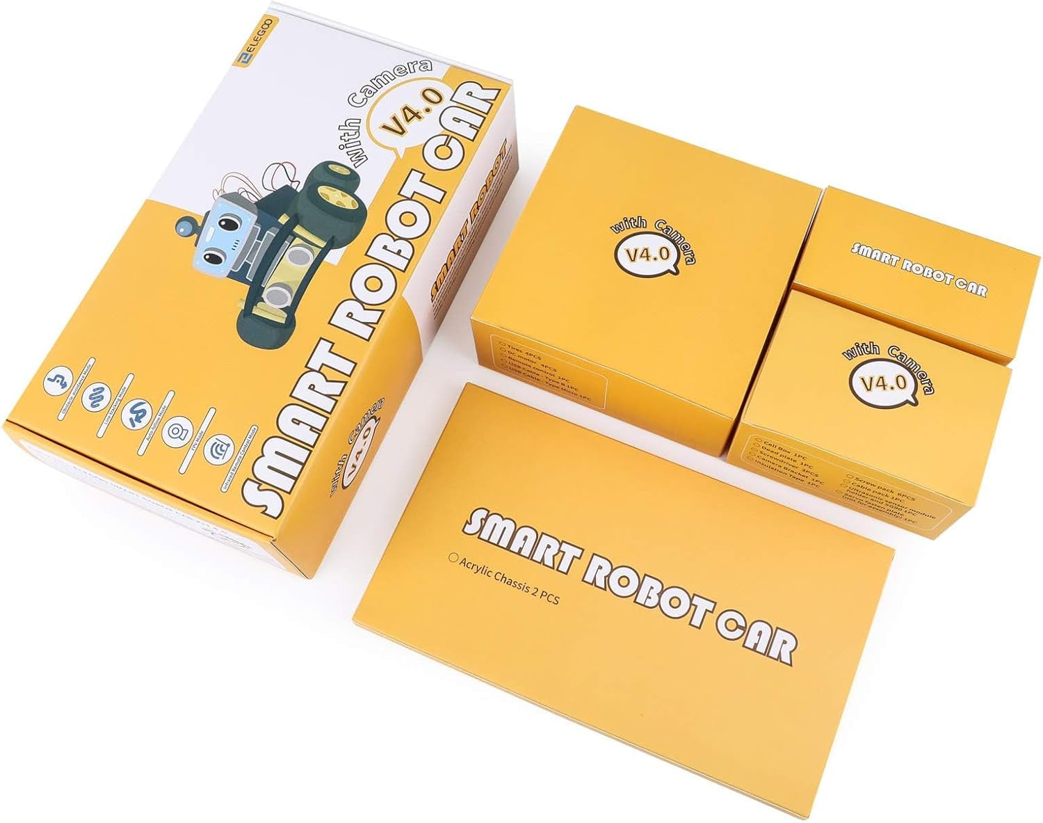 ELEGOO UNO R3 Smart Robot Car Kit V4 for Arduino - STEM Robotics Kit for Ages 8-16, Ideal Coding and Engineering Gift for Boys and Girls