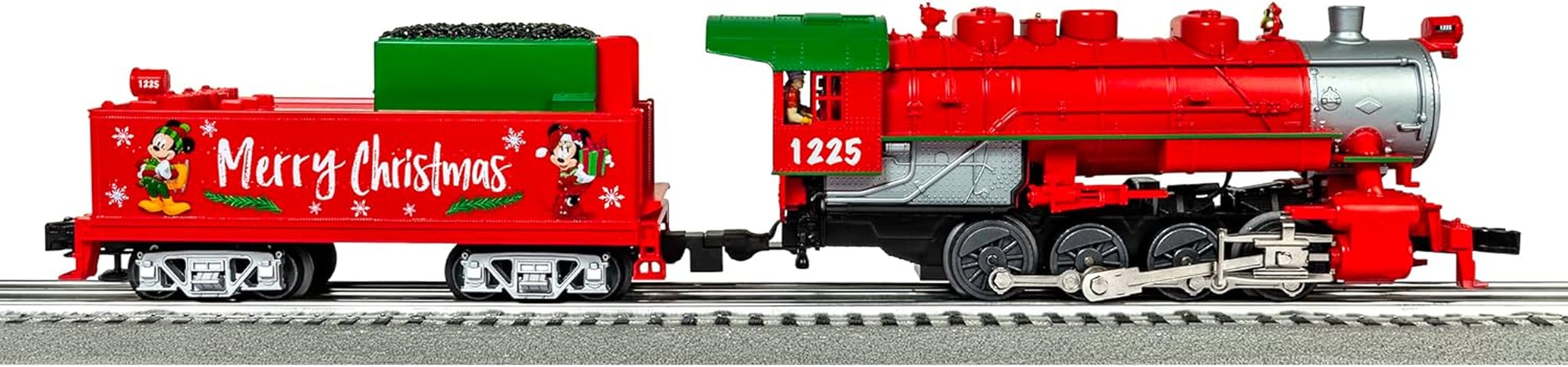 Lionel Disney Christmas Lionchief 0-8-0 Electric O Gauge Model Train Set with Bluetooth and Remote Control