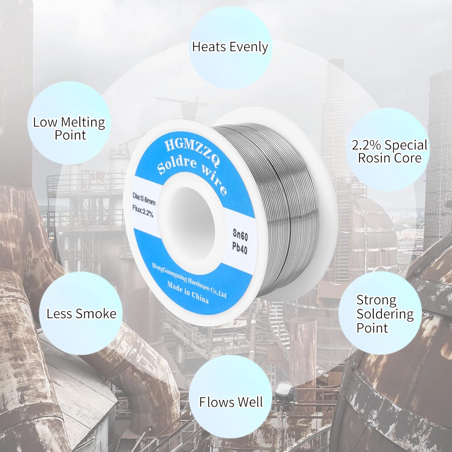 60/40 Tin-Lead Solder Wire, 0.039 Inch Diameter, 0.22 Pounds for Precision Electronics Applications