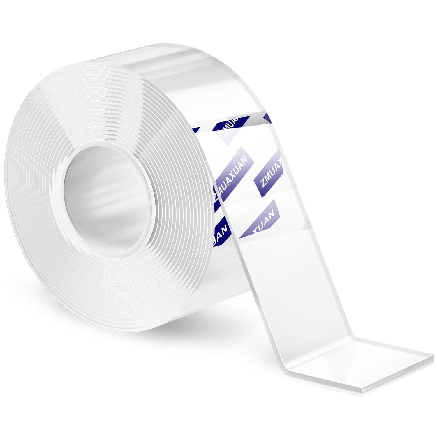 Heavy-Duty Clear Nano Double-Sided Tape for Mounting and Adhesive Applications, Reusable Thick Gel Strips for Pictures, Posters, and Carpets