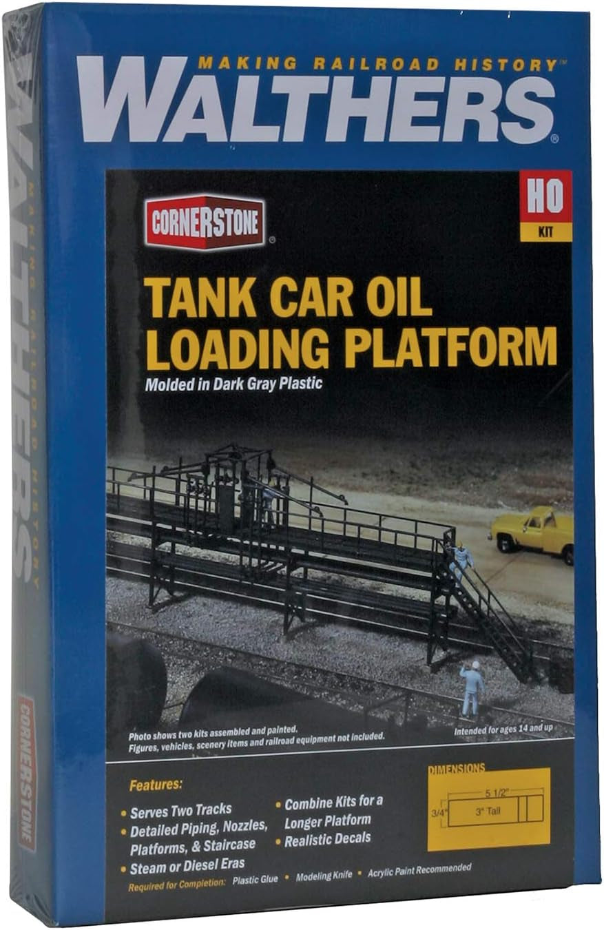 Transform your layout with the Walthers Cornerstone HO Scale Oil Loading Platform - perfect for adding realism to your model railroad! 🚂✨ #ModelTrains #HOscale #RailroadModeling