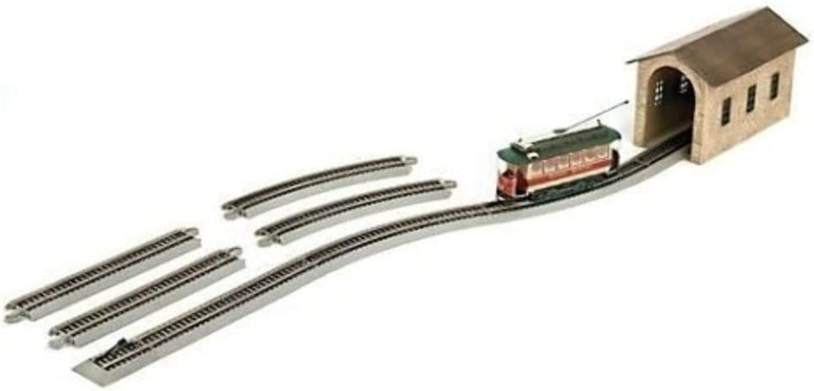 Bachmann Trains Village Streetcar Christmas Auto Reversing Set On30 Scale Compatible with HO Track