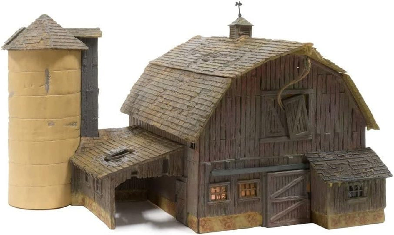 Woodland Scenics BR4932 Pre-Assembled Old Weathered Barn Model Kit, N Scale