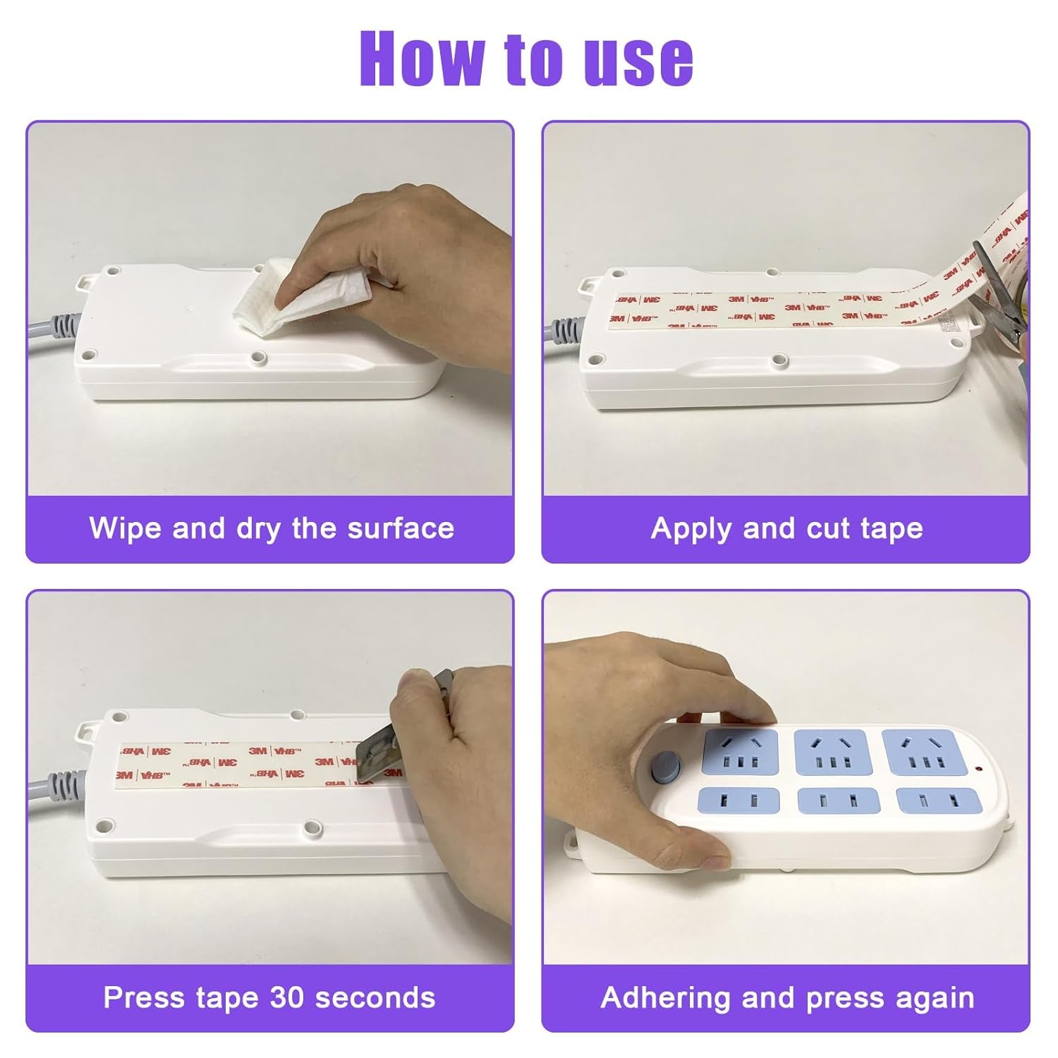 Heavy-Duty Double-Sided Tape (1 inch x 9.85 feet) - Removable Mounting Tape for Walls, White Foam Adhesive Strips for Picture Hanging, Posters, Waterproof Applications, Carpet and Rug Gripping