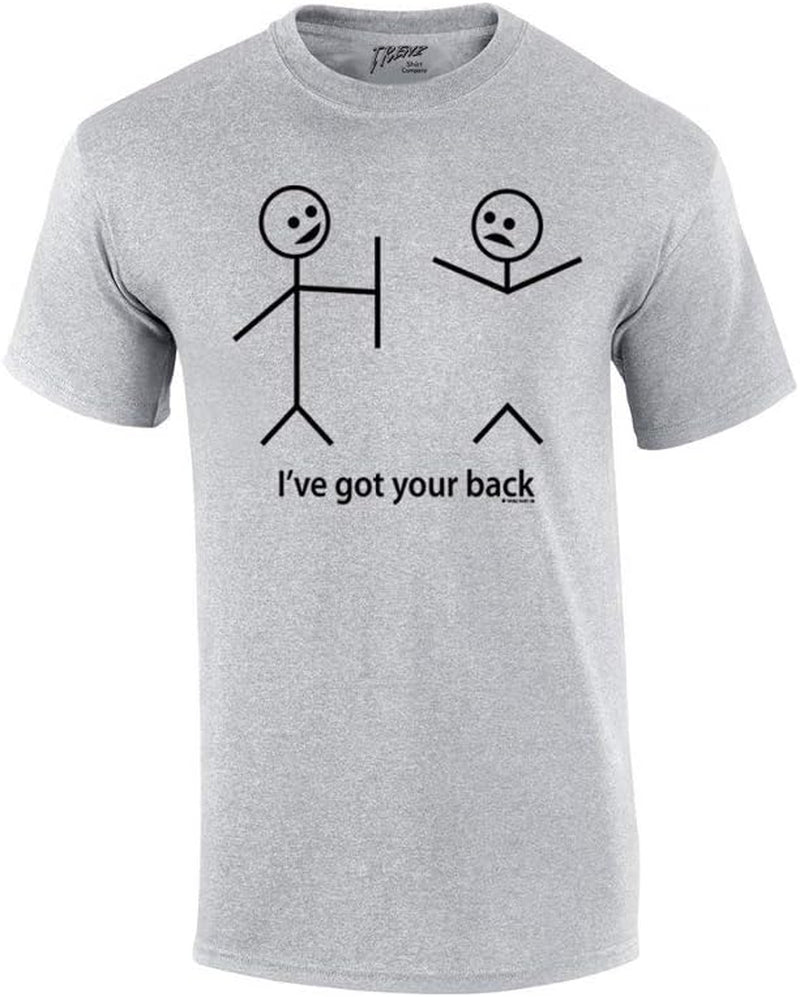 Humorous Short Sleeve T-Shirt Featuring Stick Figures and Witty Phrases