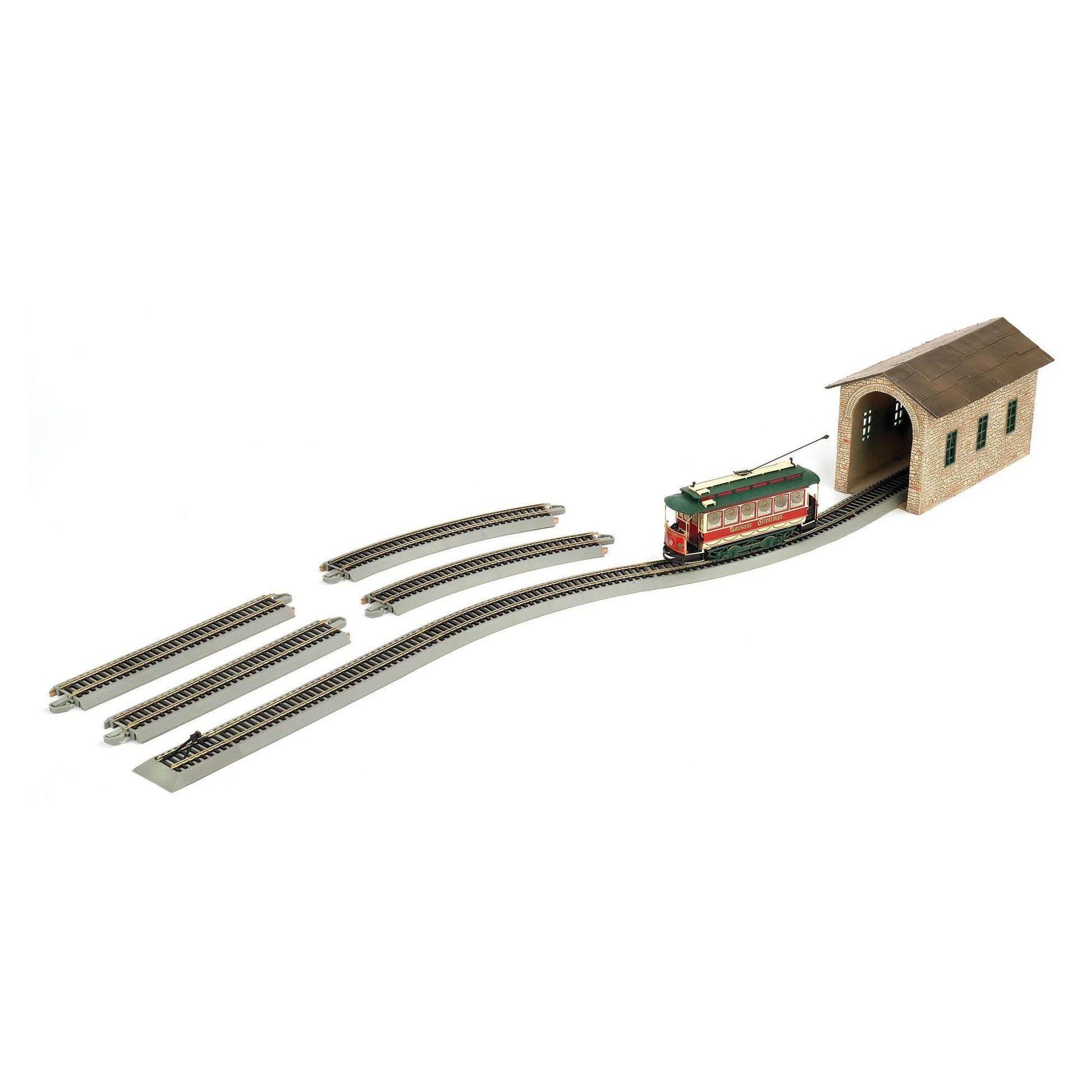 O Scale Christmas Village Streetcar Ready to Run Electric Train Set