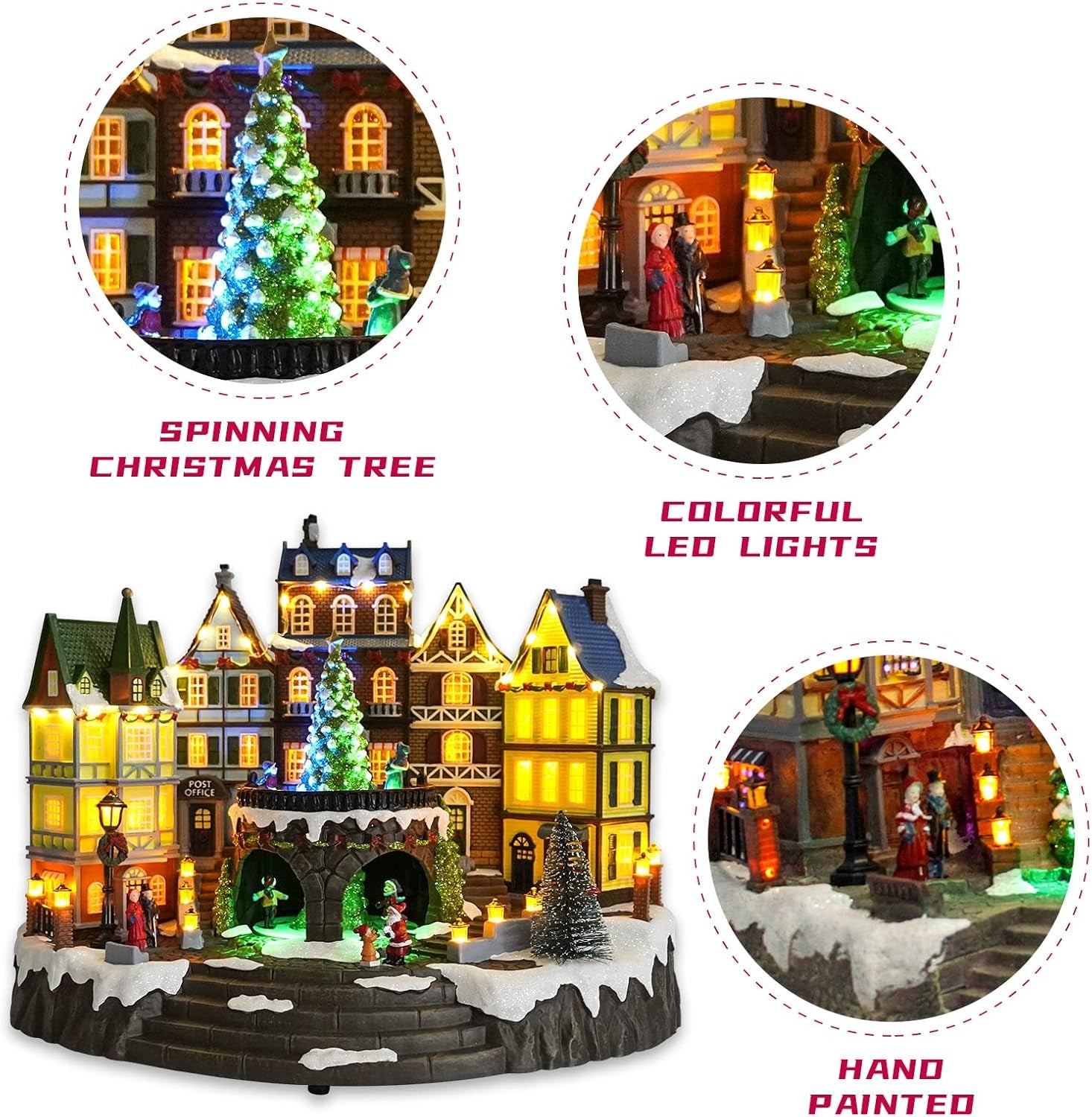 Christmas Village House with LED Lights & Music