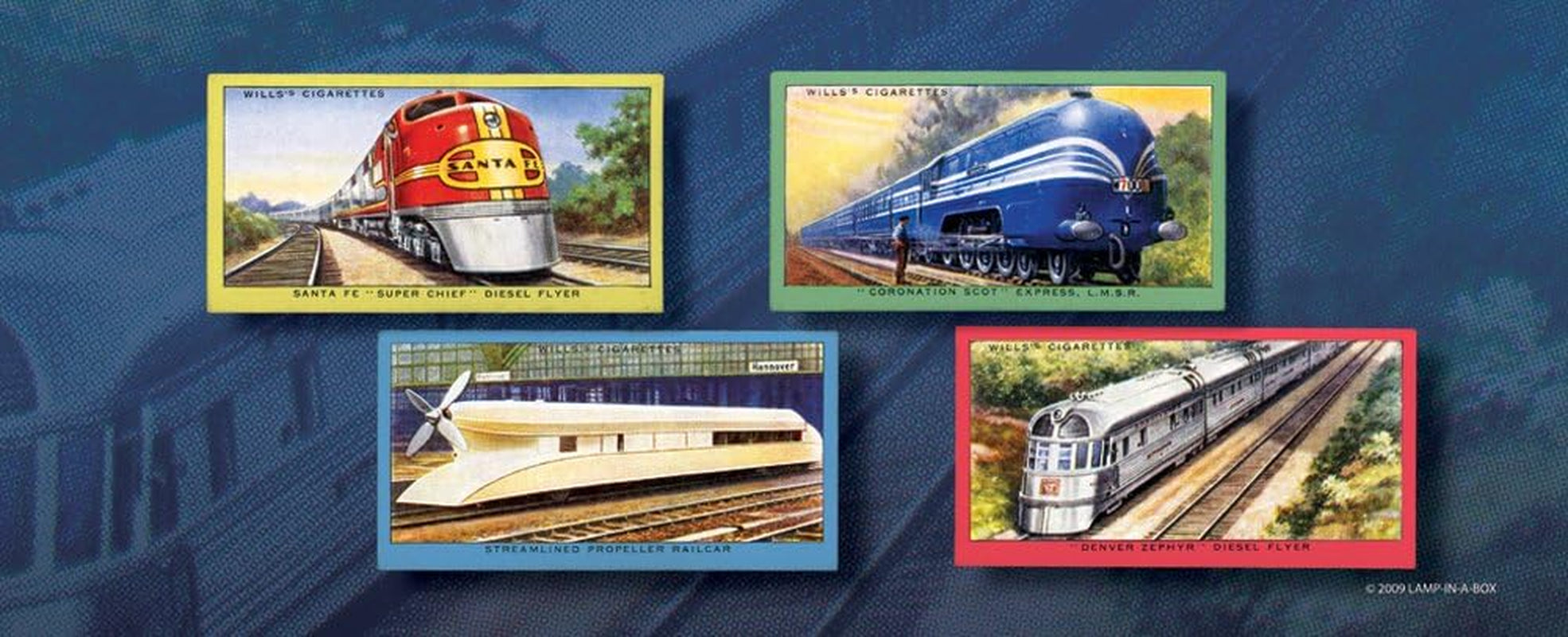 Vintage Trains Silver Table Lamps Gifts for Men, Boys Bedroom, Office Decor