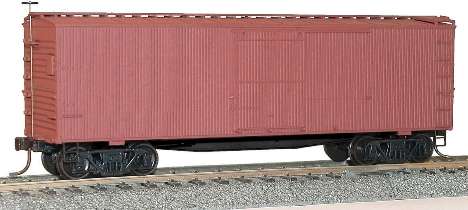36-Inch Double-Sheathed Wood Boxcar with Steel Roof, Ends, and Fishbelly Underframe - Undecorated Kit