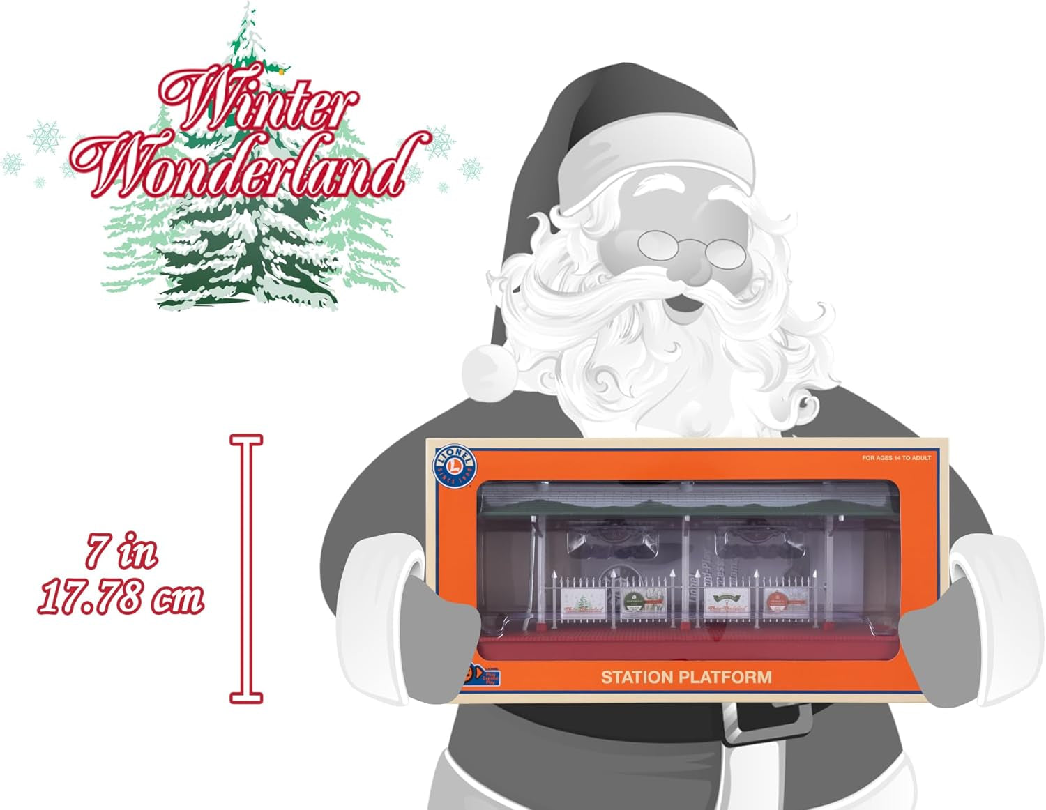Trains - Winter Wonderland Plug-Expand-Play Station Platform, O Gauge