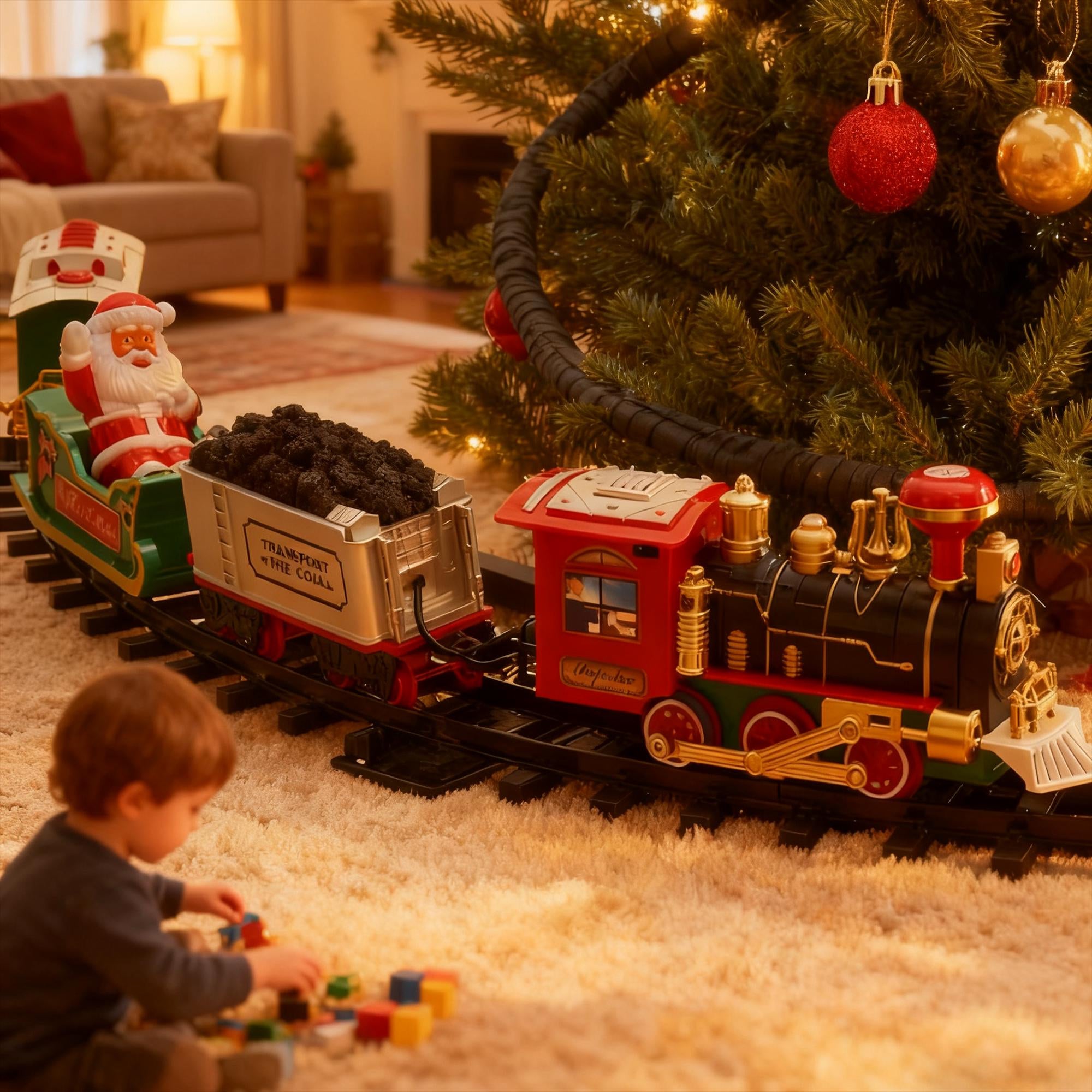 Vintage-Inspired Christmas Train Set – Perfect Holiday Gift