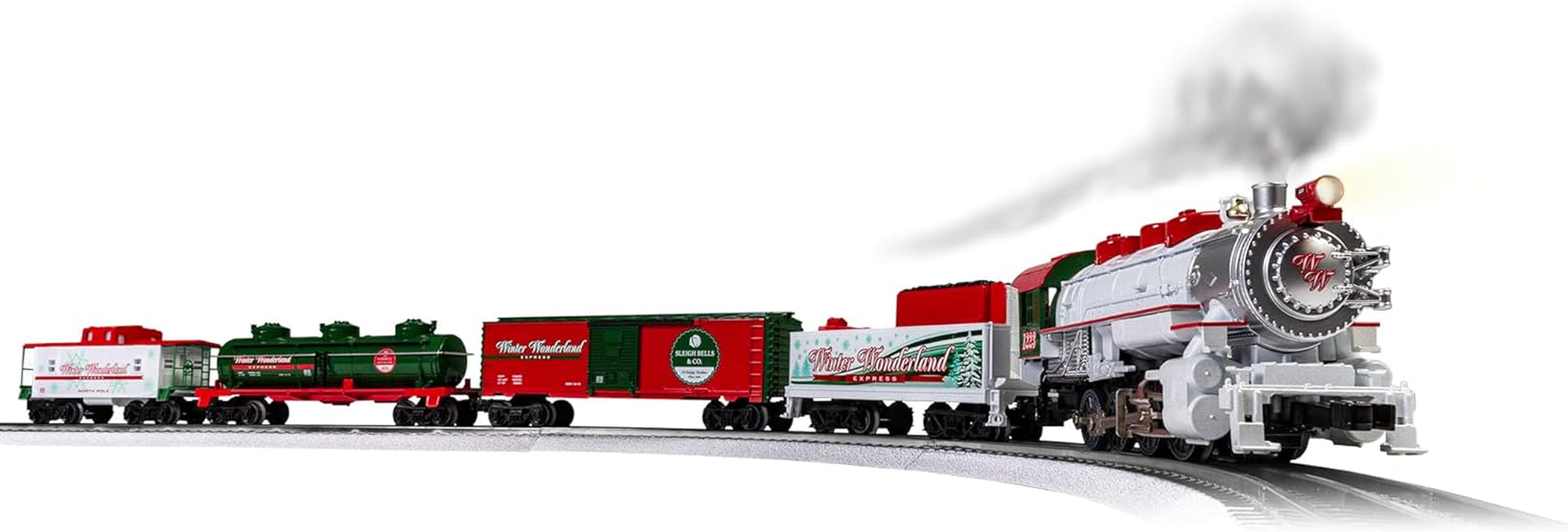 Lionel Winter Wonderland LionChief 5.0 Electric O Gauge Train Set with Bluetooth and Remote Control