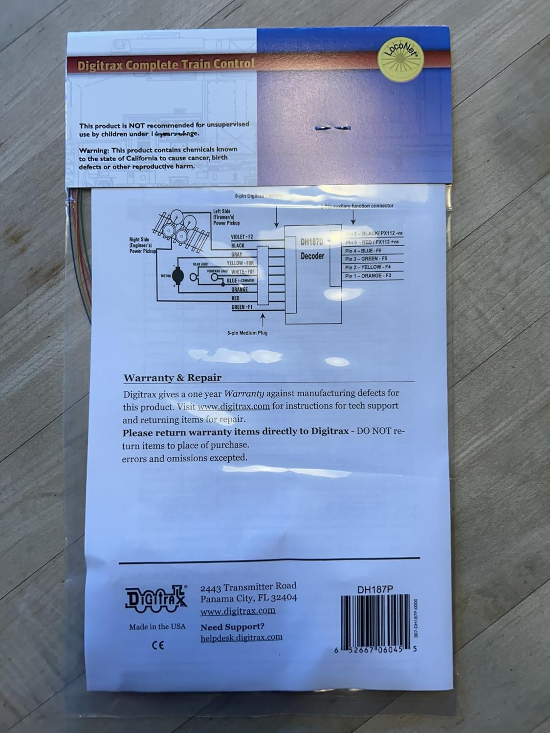 Digitrax DH187P HO Scale Digital Decoder