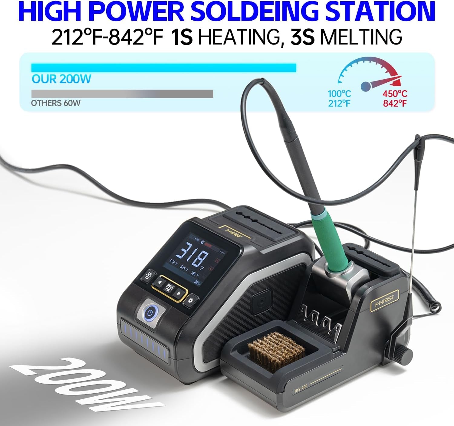 Upgrade your soldering game with the FNIRSI DWS-200 Precision Digital Soldering Station Kit! 🔧✨ Featuring 200W power, multiple tips, and a vibrant full-color display! #SolderingStation #DIYElectronics