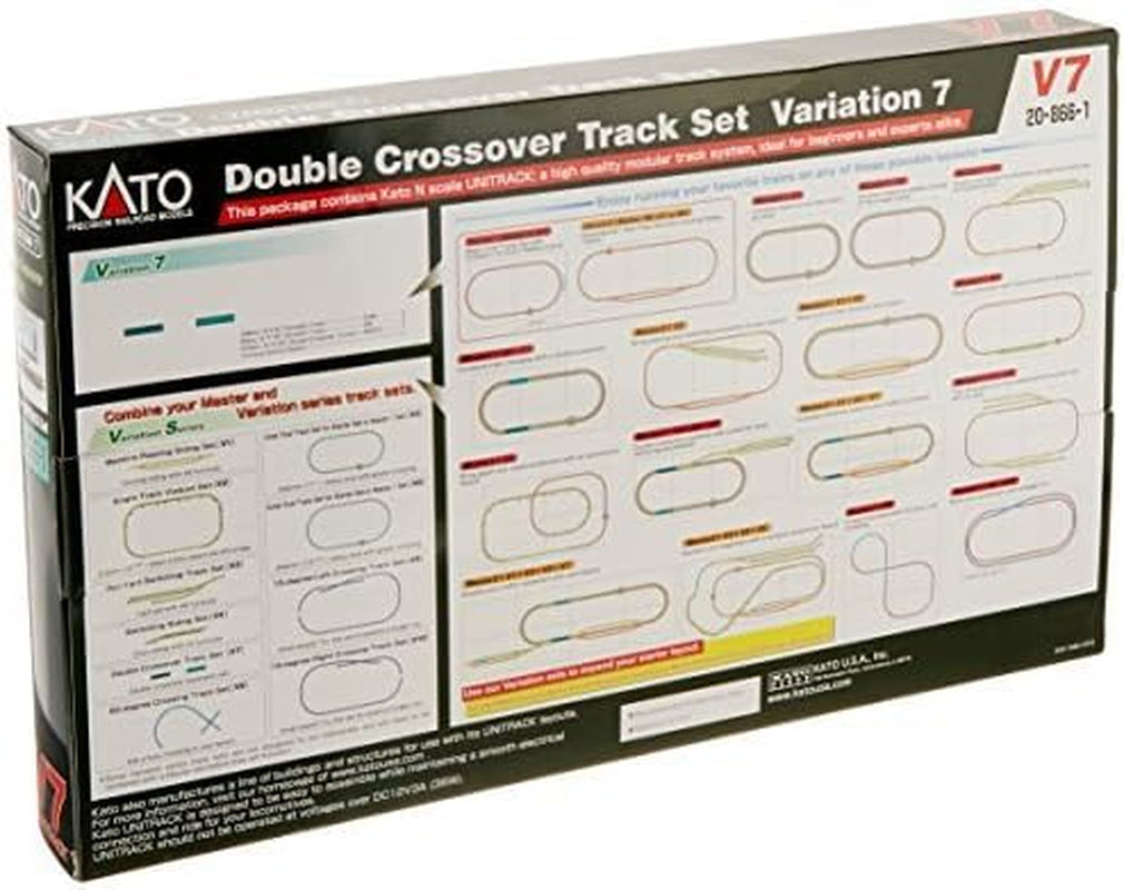 Kato USA Model Train Products V7 UNITRACK Double Crossover Track Set