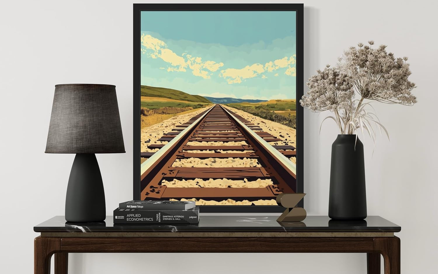 Train Track Pop Art Print Poster, Vintage Retro Wall Art Decor Paintings Classic Artwork for Bedroom Living Room Decorations. Gallery 14C (Train Track, 8 X 10 Inches, Unframed)