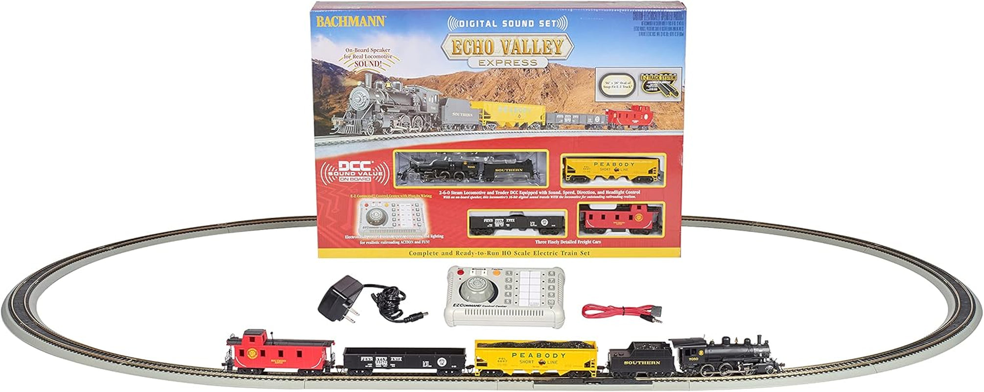 Bachmann Trains Echo Valley Express DCC Sound Value Electric Train Set - HO Scale, Ready to Run