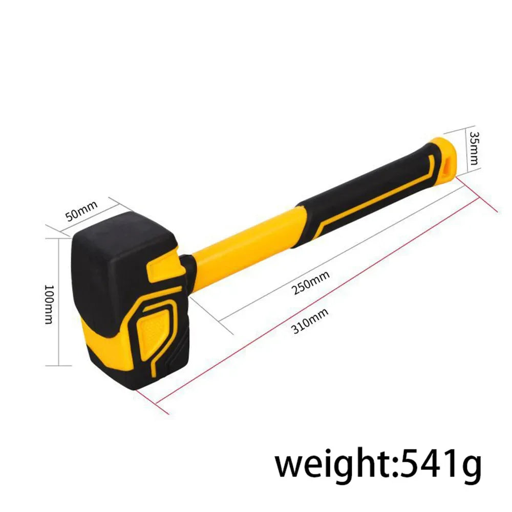 Multifunctional Rubber Hammer Ceramic Tile Soft Rubber Tapping Leather Hammer Professional Hand Tools for Construction Workers