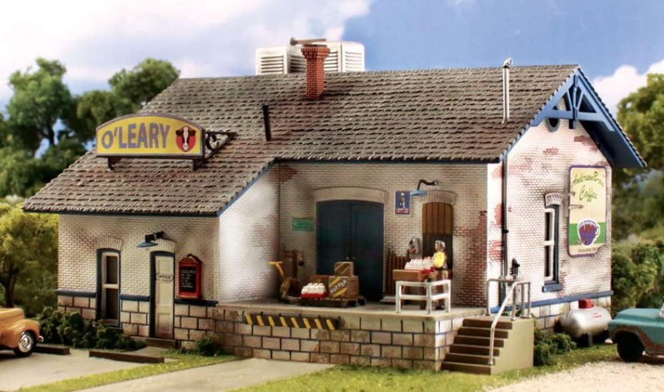O'Leary Dairy Distribution HO Scale Pre-Fabricated Building by Woodland Scenics