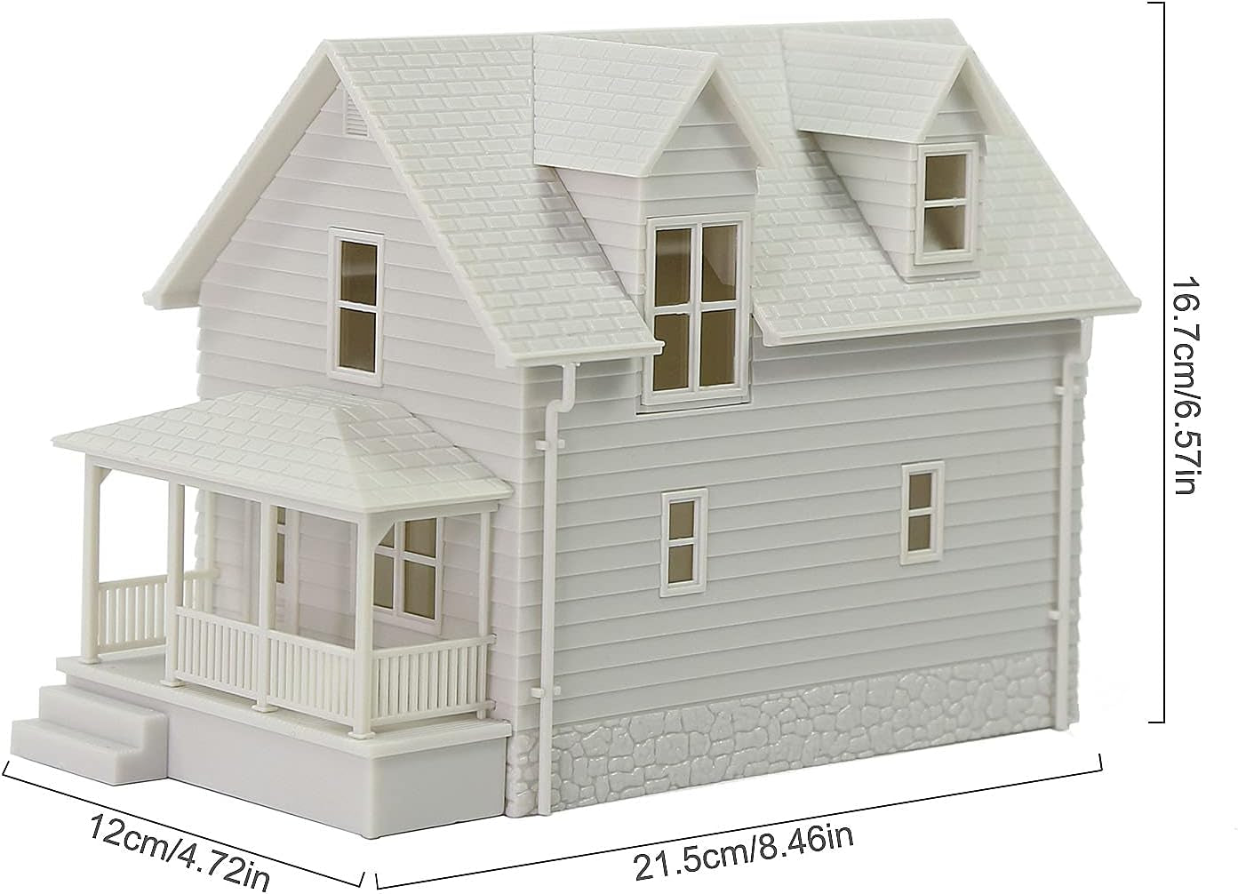 O Scale Unassembled Building Kit for Model Train Layout - DIY House for Christmas Village (1 Unit)