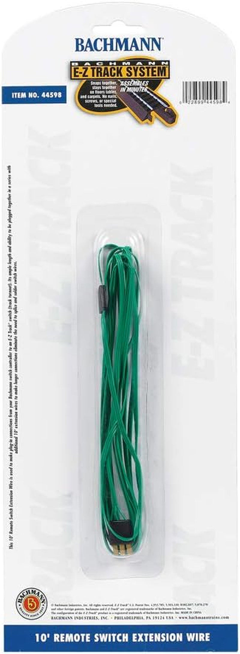 Bachmann Trains 10-Foot Remote Switch Extension Wire - Green (1 Card)